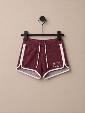 Justice Active Girls Burgundy Dolphin Hem Lounge Shorts Size 12 Kids